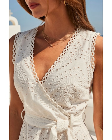 Sosandar Broderie Detail Dress
