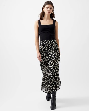 French Connection Diandra Satin Burnout Skirt
