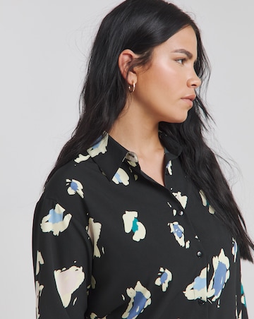 Animal Print Long Sleeve Relaxed Shirt