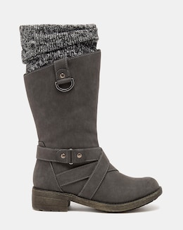 Rocket Dog Tesla Knitted High Leg Boots D Fit