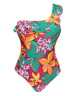 Simply Be One Shoulder Tummy Control Swimsuit