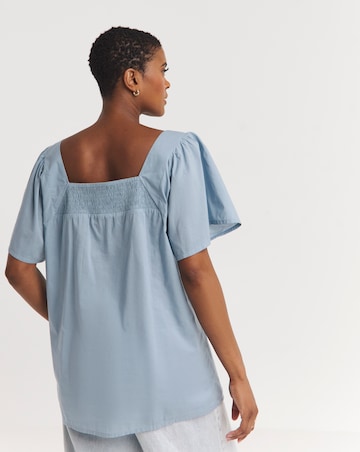 Cotton Square Neck Top