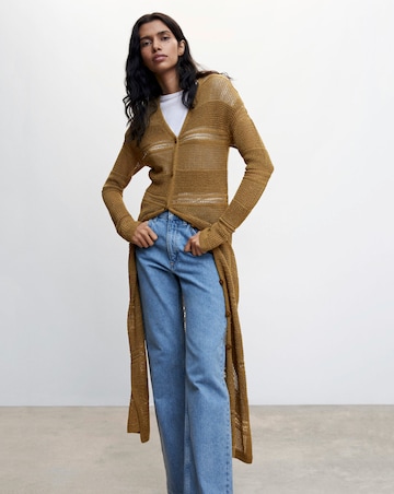 Mango Side Slit Cardigan