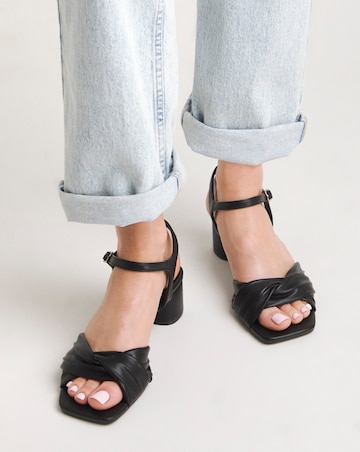 Clovis Twist Flexible Sole Block Heeled Sandals Extra Wide EEE Fit