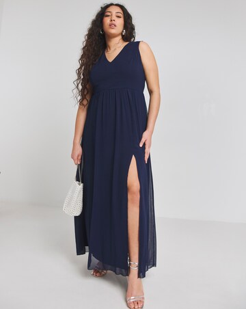 Little Mistress Split Detail Occasion Maxi Dress