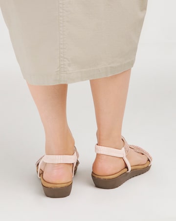 Kay Diamante Comfort Elastic Sandal Wide E Fit