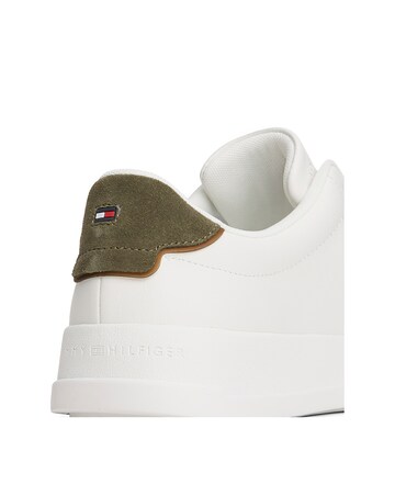 Tommy Hilfiger Court Leather Trainer - Ecru/Green