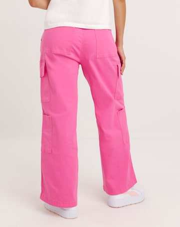Hot Pink Double Pocket Cargo Trouser