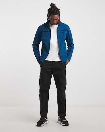 BOSS Blue Stripe Full Zip Sweat Top