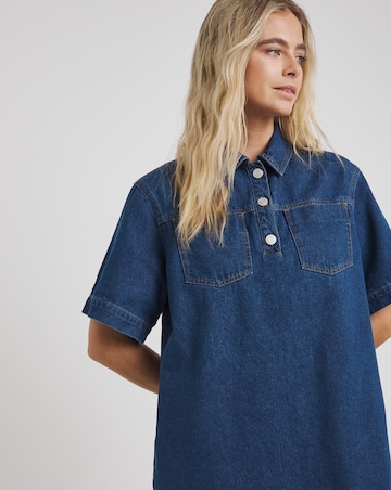 Indigo Boxy Denim Dress