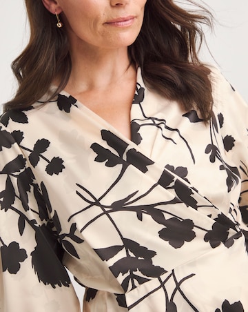 Joanna Hope Printed Satin Blouse