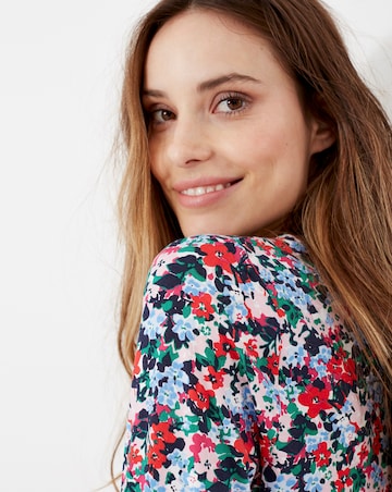 Joules Erin Floral V Neck Jersey Tunic