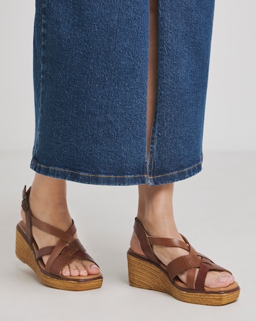 Magnolia Multi Strap Wedge Sandals - Extra Wide Fit (EEE)