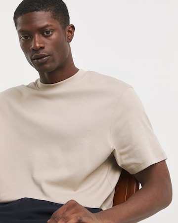 Relaxed Fit Interlock T-Shirt- Stone