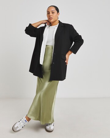 Simply Be Black Premium Stretch Ponte Single Breasted Blazer