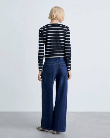 Mango Striped Knit Cardigan