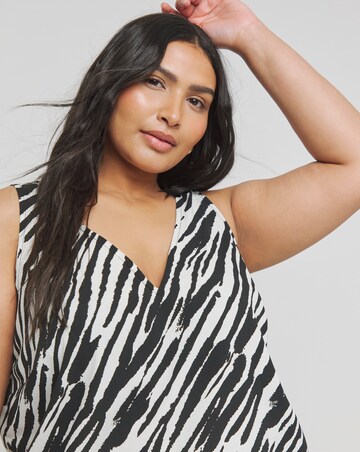 Simply Be Zebra Print Sleeveless V Neck Cami