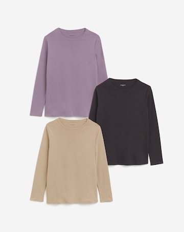 3 Pack Crew Neck Long Sleeve T-Shirts