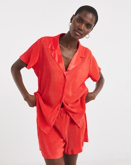 Plisse Lounge Short Set