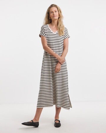 Stripe Jersey T- Shirt Dress
