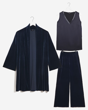 Joanna Hope Velour 3-Piece Trouser Set