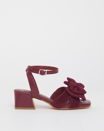 Monet Double Bow Low Block Heels - Wide Fit (E)