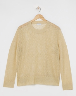 Gold Glitter Hole Knit Jumper