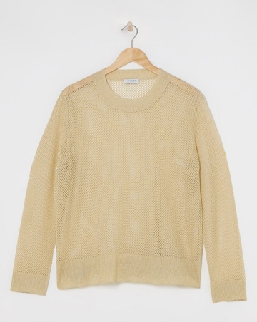 Gold Glitter Hole Knit Jumper
