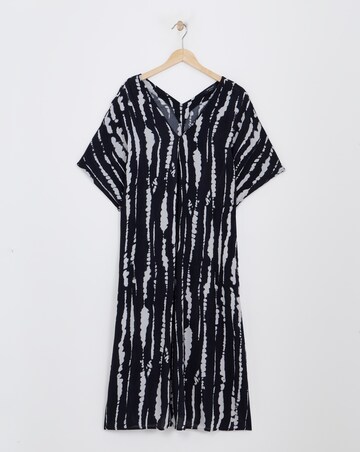 Crinkle Kaftan Overhead Midi Dress