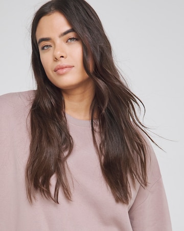 Simply Be Mocha Side Split Sweatshirt Tunic