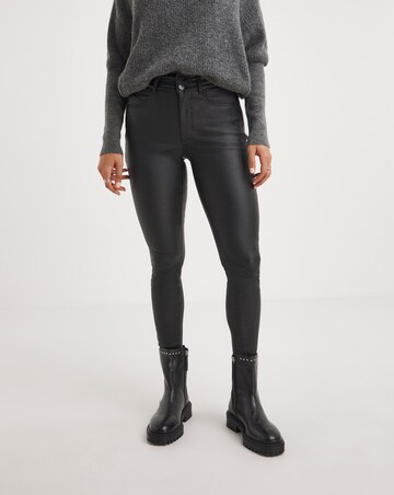 Black Magisculpt Coated Skinny Leg Jean