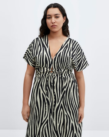 Mango Coloma Zebra Print Maxi dress