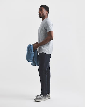 Straight Fit Stretch Gabardine Jean Navy