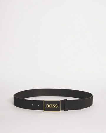 BOSS Leather Casual Plaque Belt