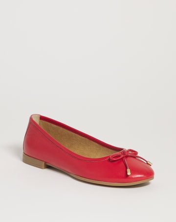 Talia Leather Ballerina Shoes Extra Wide EEE Fit