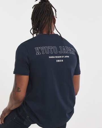 Kyoto Graphic T-Shirt- Navy