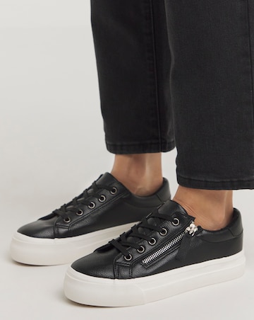 Kate Lace Up Zip Detail Chunky Trainers - Extra Wide Fit (EEE)