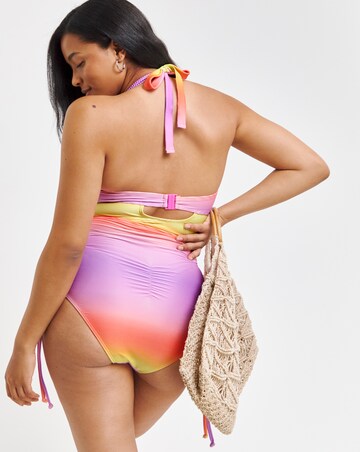 Ombre Underwired Halterneck Swimsuit