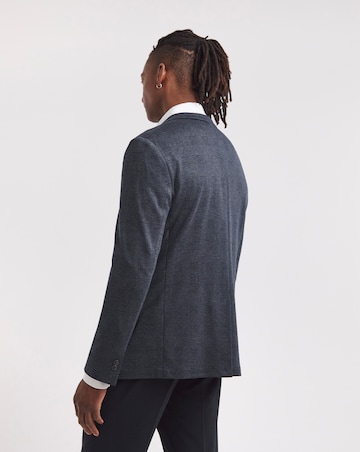 Check Knitted Suit Jacket Regular
