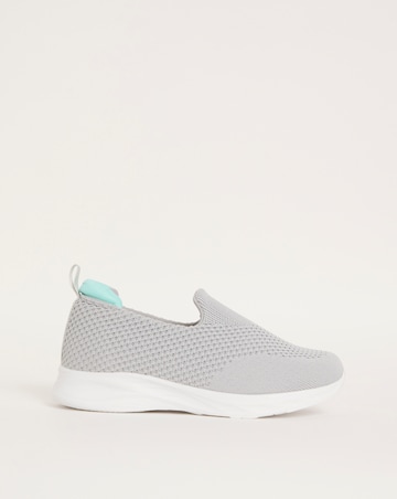 Cushion Walk Arch Support Slip On Trainers E Fit