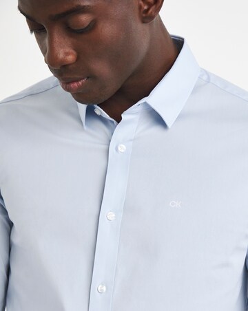 Calvin Klein Blue Stretch Slim Shirt