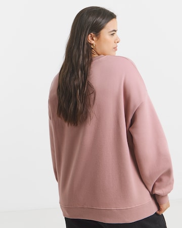 Simply Be Rose Pink Henley Sweatshirt