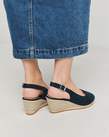Miami Wedge Espadrille Slingback Sandals - Ultra Wide Fit (EEEEE)