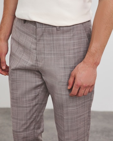 Jordan Burgundy Check Suit Trouser