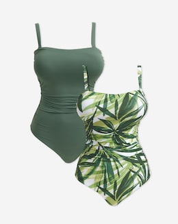 MAGISCULPT 2 Pack Bandeau Swimsuits With Detachable Straps