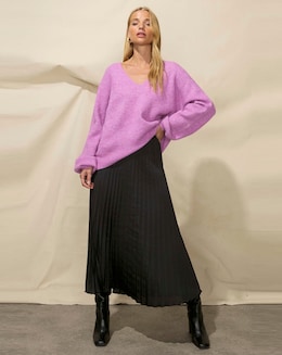 Ro&amp;Zo Pleated Satin Skirt