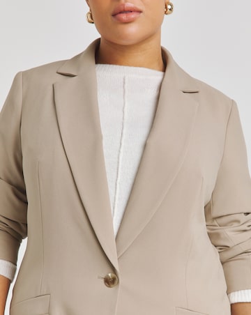 Simply Be Neutral Single Breasted Blazer