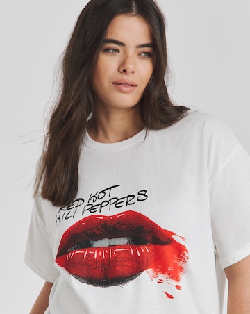 Simply Be White Red Hot Chilli Peppers License T-Shirt