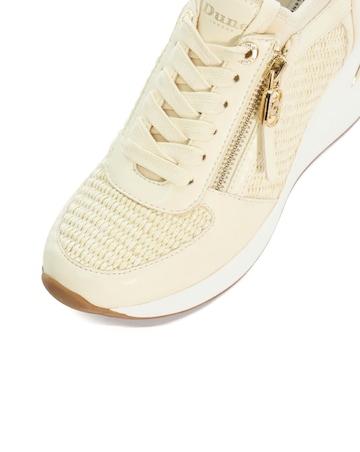 Dune Natural Eilin Wedge Lace-Up Trainers
