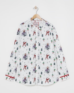 Joe Browns Merry Rockmas Christmas Shirt Long Length
